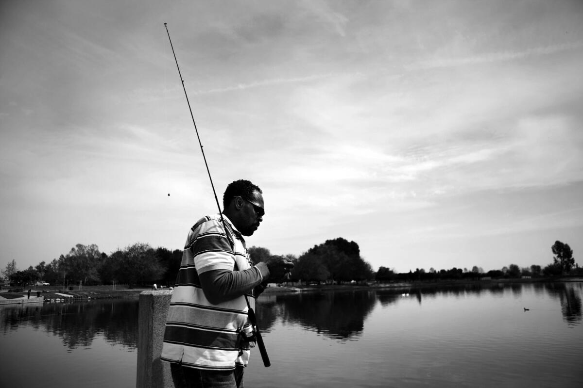 March 27, 2012: Rodney King spends a quiet day fishing.