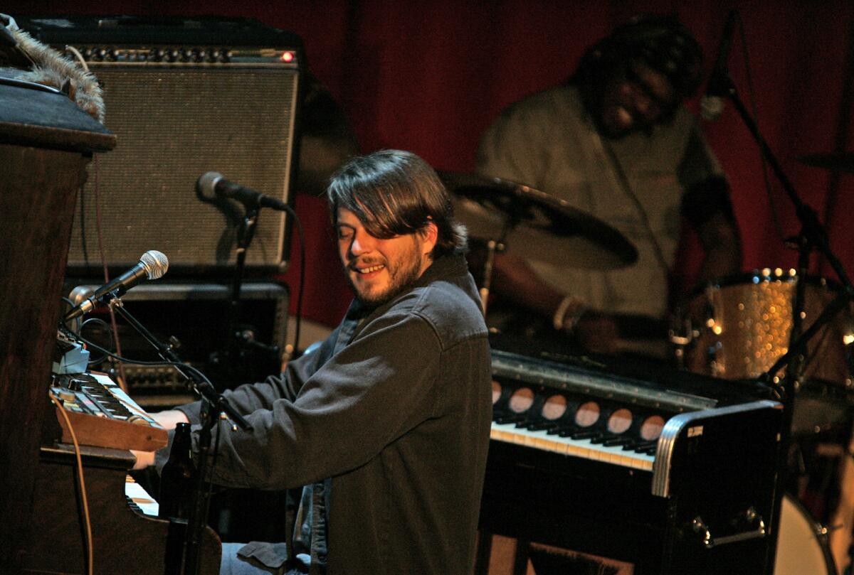Marco Benevento on keyboards in Los Angeles on Feb. 11, 2009.