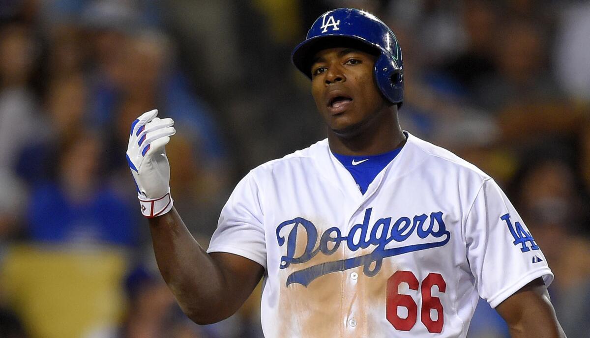 El cubano Yasiel Puig no hizo nada por los Dodgers: se fue de 3-0.