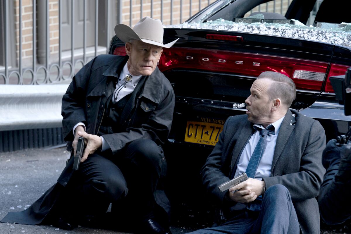 Lyle Lovett and Donnie Wahlberg in CBS' "Blue Bloods"