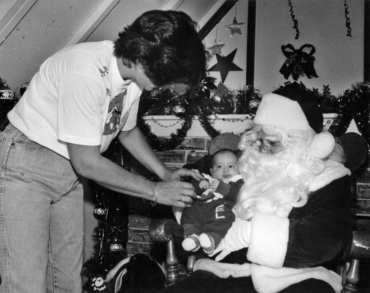 Santa is Los Angeles Times reporter Bob Pool. 