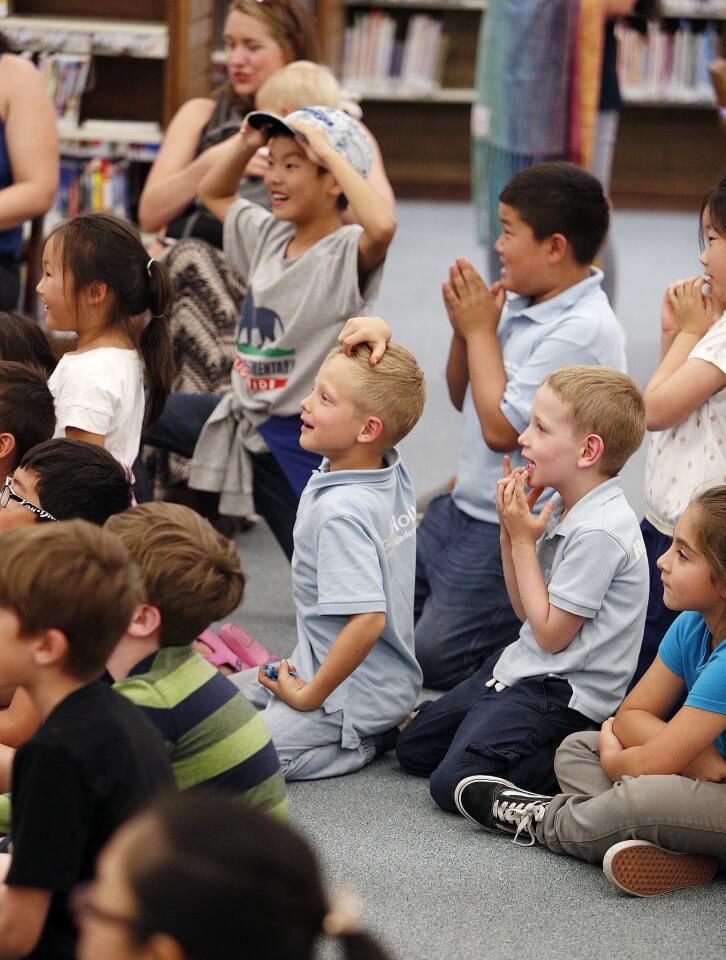 Photo Gallery: Comic juggler Michael Rayner performs for children at La Canada Library