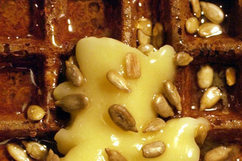 Recipe: Raised buckwheat Belgian waffles with honey butter