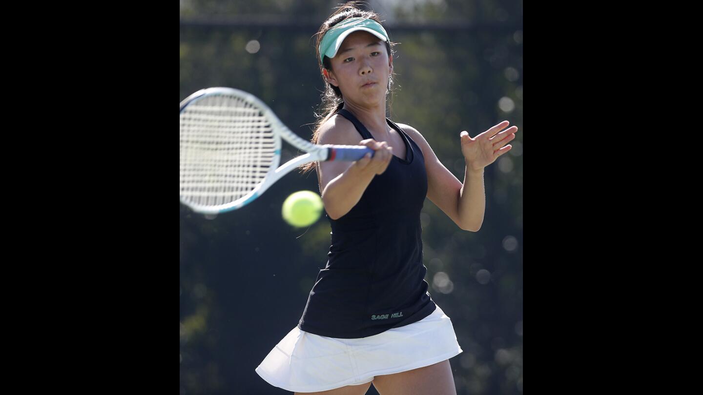 Photo Gallery: Sage Hill vs. Beckman in girls’ tennis