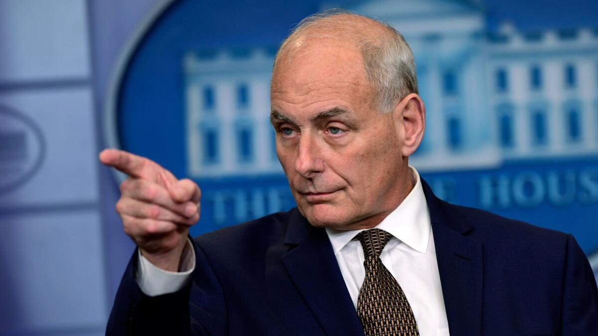 White House Chief of Staff John F. Kelly.