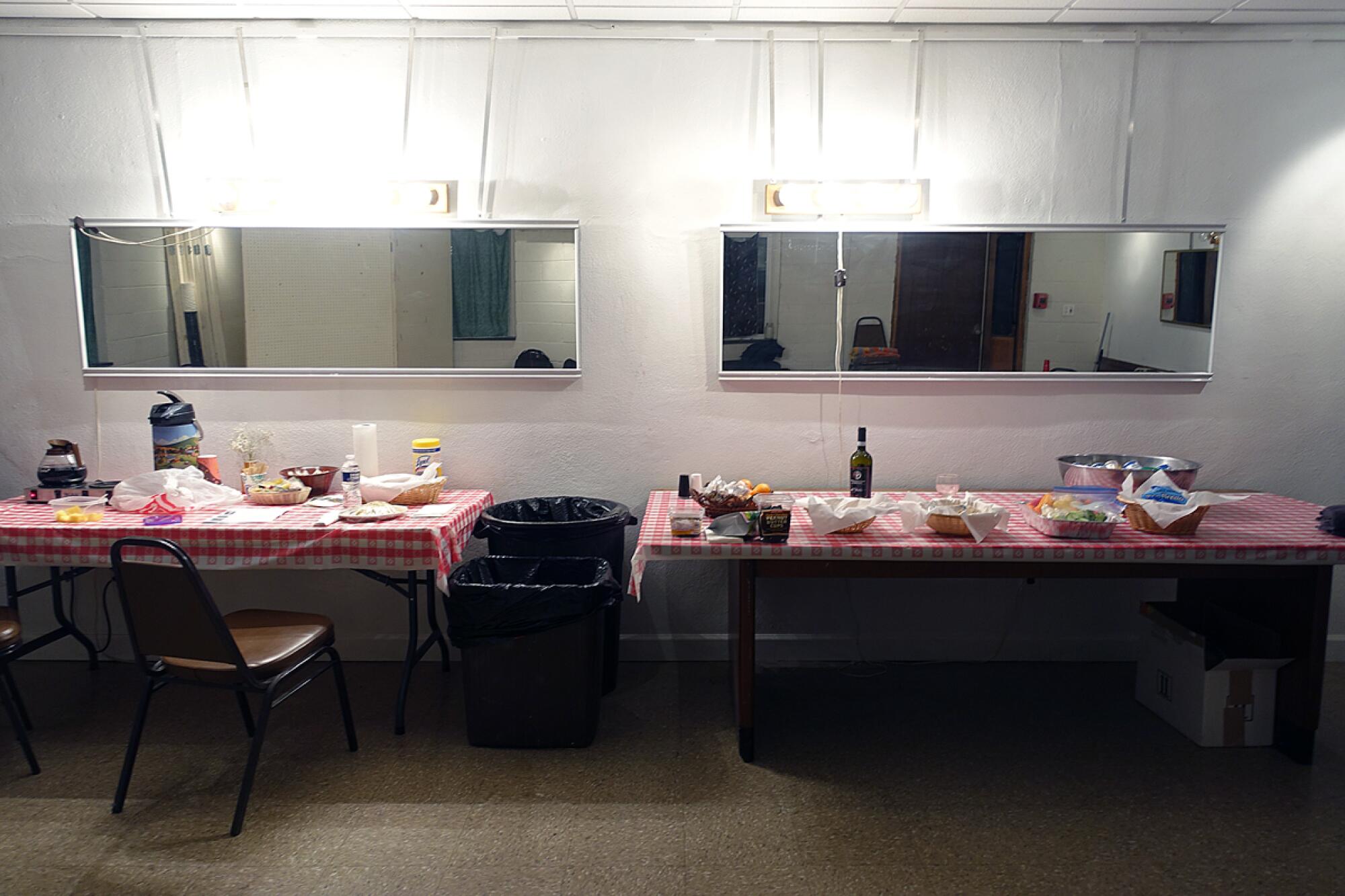 Backstage at the Arden Gild Hall in Arden, Del., March 6, 2020.
