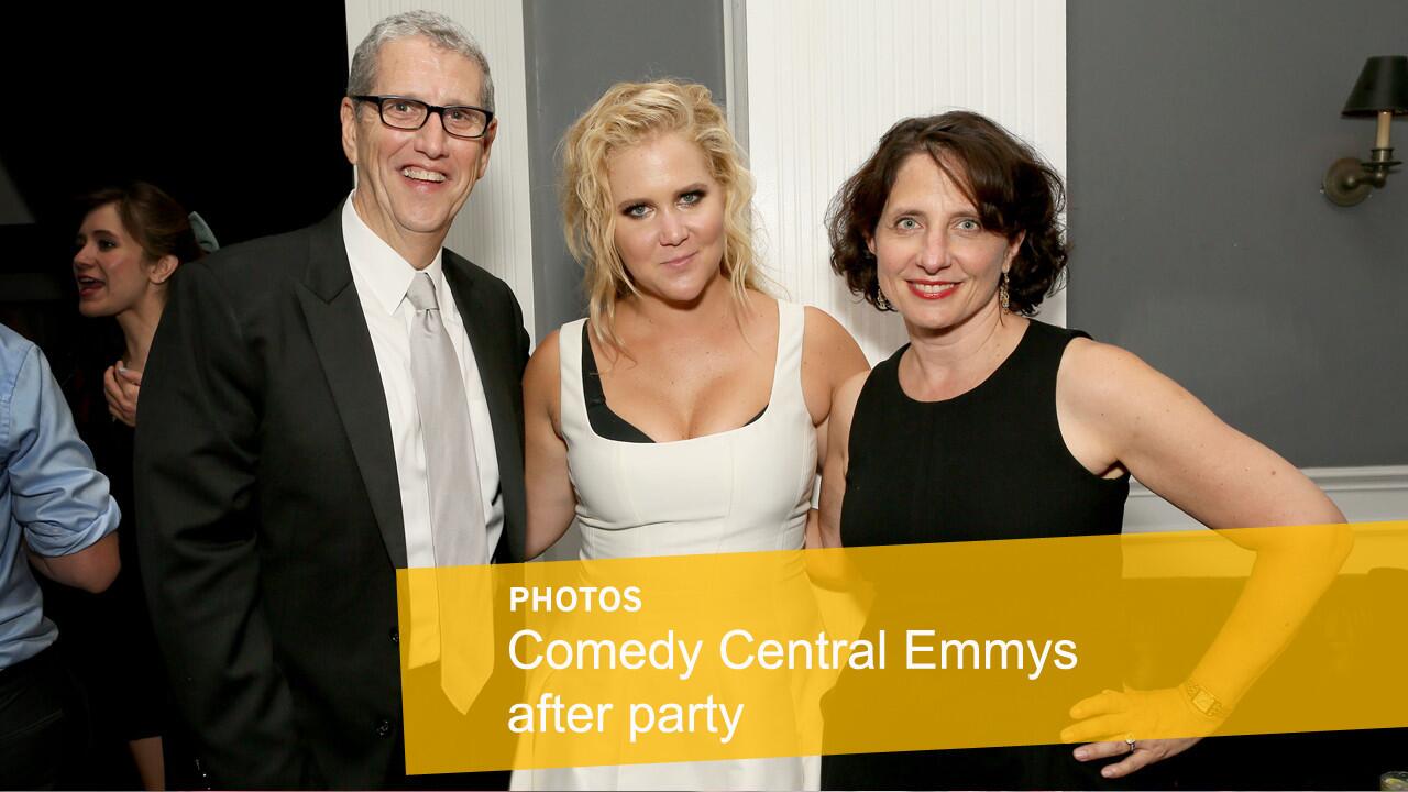 President, Viacom Music & Entertainment Group Doug Herzog, left, actress Amy Schumer and Comedy Central President Michele Ganeless.