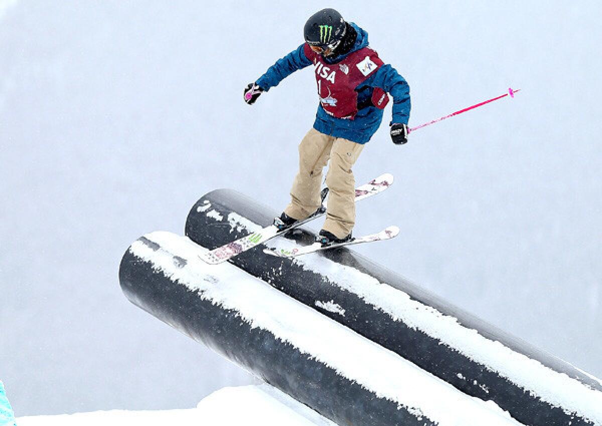 Maggie Voisin competes in the women's slopestyle finals during a World Cup event at Copper Mountain, Colo., in December.