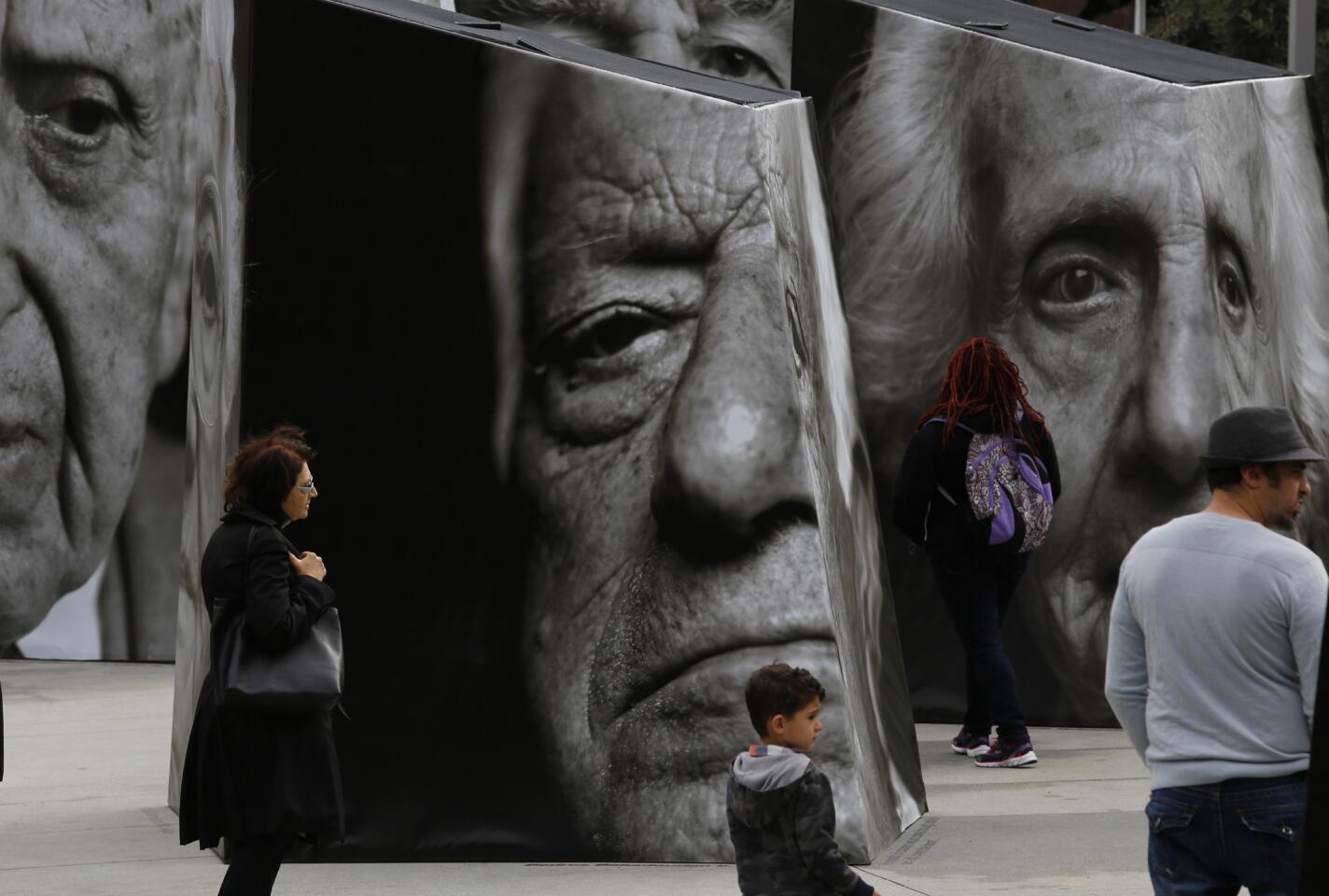 An interactive art project called "iwitness," telling the story of survivors of the Armenian genocide of 1915, was unveiled in Grand Park in downtown Los Angeles on Saturday afternoon.