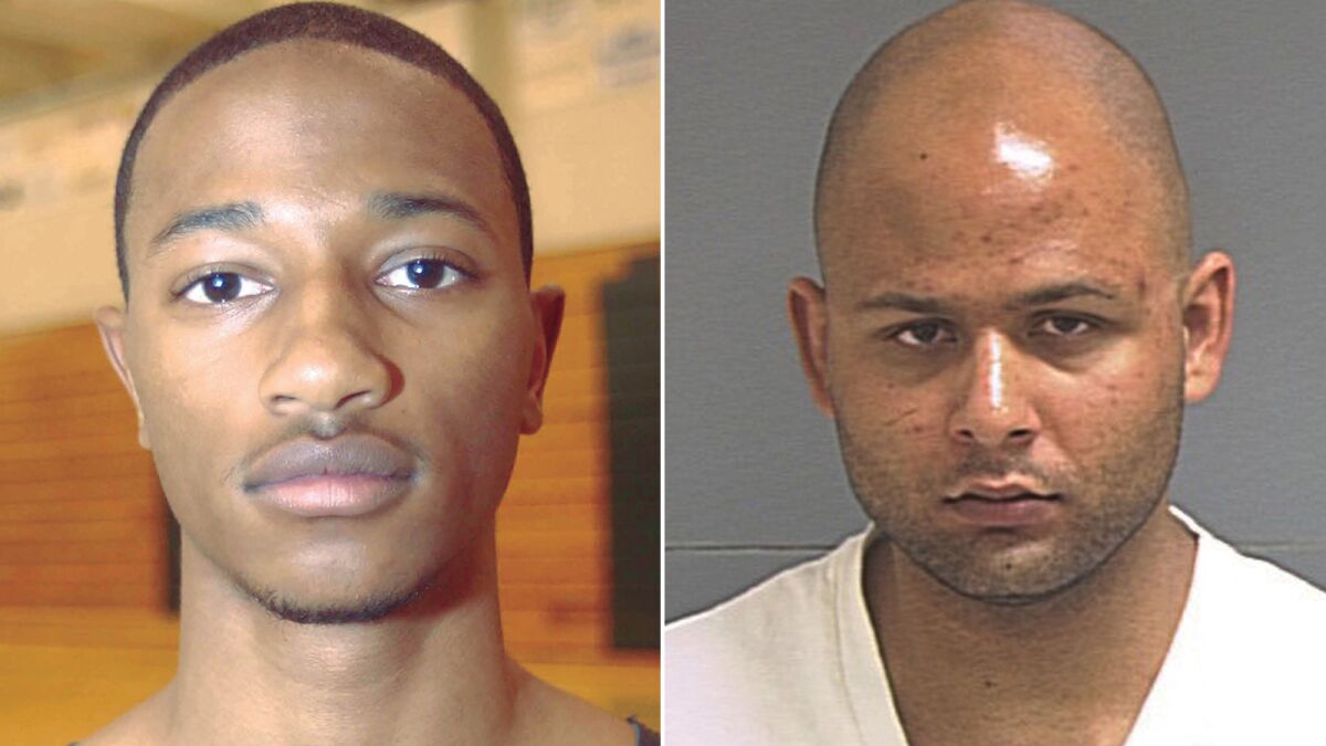 Elton Simpson, left, and Nadir Soofi opened fire outside the Garland, Texas, event center.