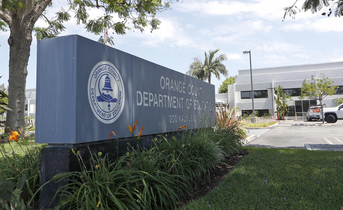 The Orange County Department of Education office in Costa Mesa. 