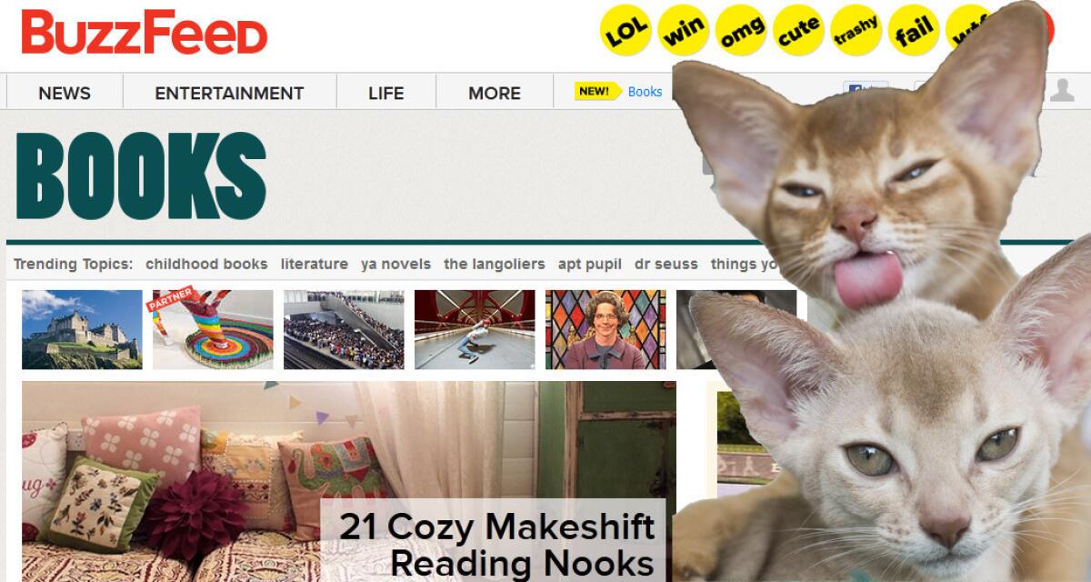 Buzzfeed books and cute Russian kittens.