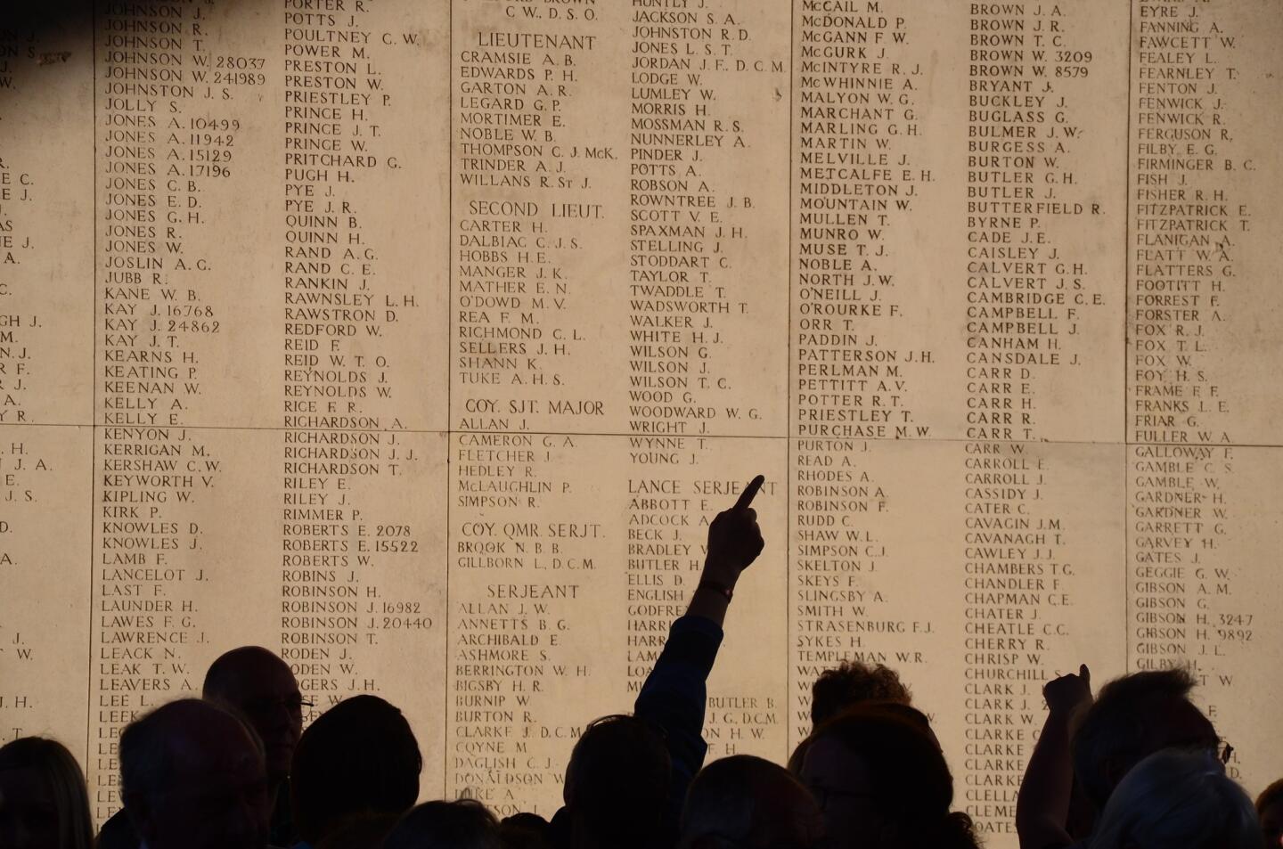 The Menin Gate honors missing soldiers from the British Commonwealth's World War I effort. Nightly it draws visitors who commemorate their sacrifice.