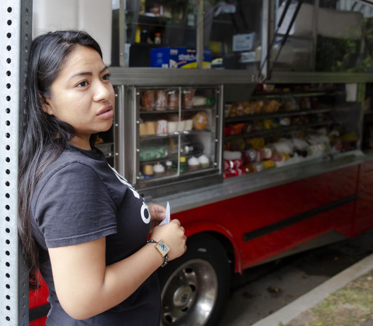 Lunch truck operator Jennifer Ramirez