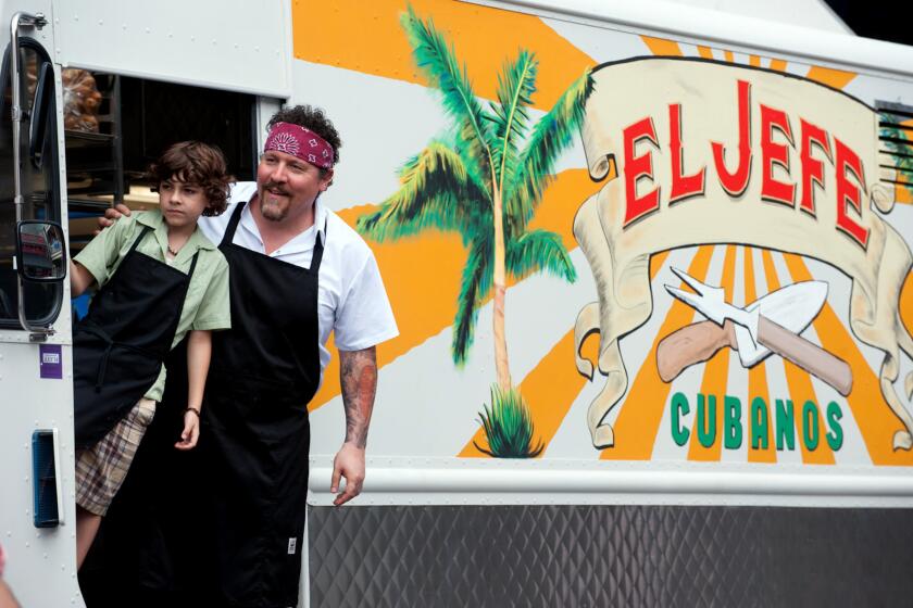 Jon Favreau, starring as a food truck chef in the movie "Chef," will pop up at Roy Choi's new restaurant, Pot, on Thursday.