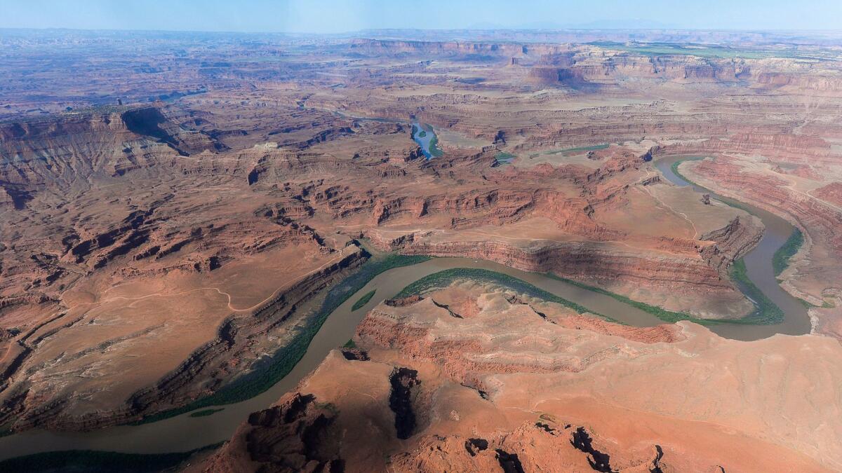 The northernmost boundary of the Bears Ears National Monument, along the Colorado River, in southeastern Utah on May 23, 2016.