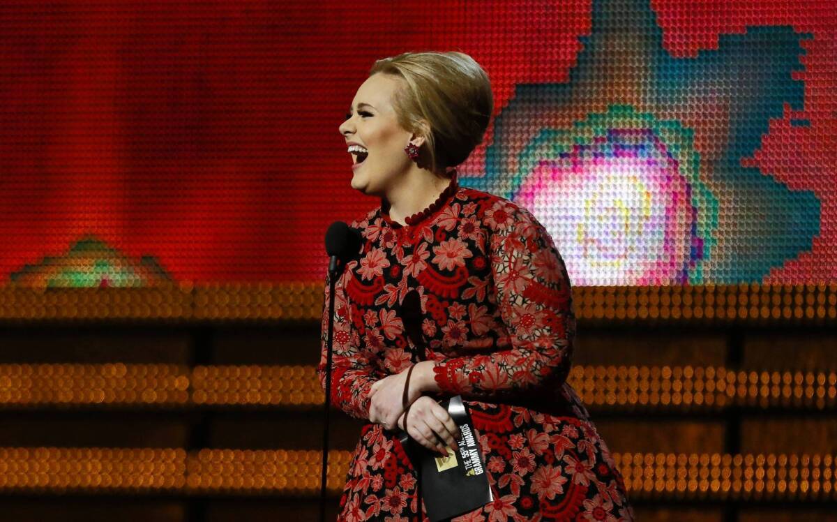 Adele at the recent Grammy Awards.