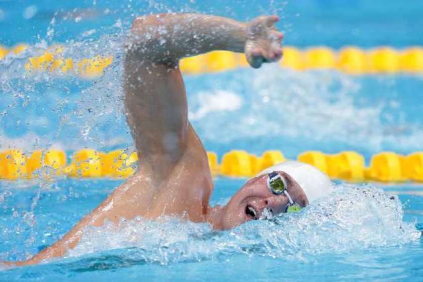 Peter Vanderkaay of the U.S. competes during a preliminary heat on Saturday.