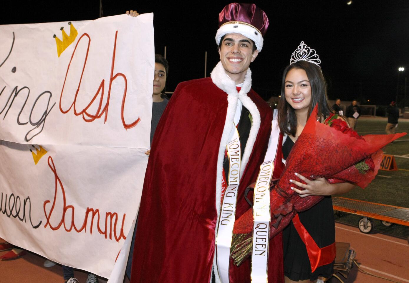 Glendale High School homecoming king was Ash Amroyan and the queen was Sammy Fabian, selected at half time of home game at the Glendale school on Friday, Nov. 4, 2016.