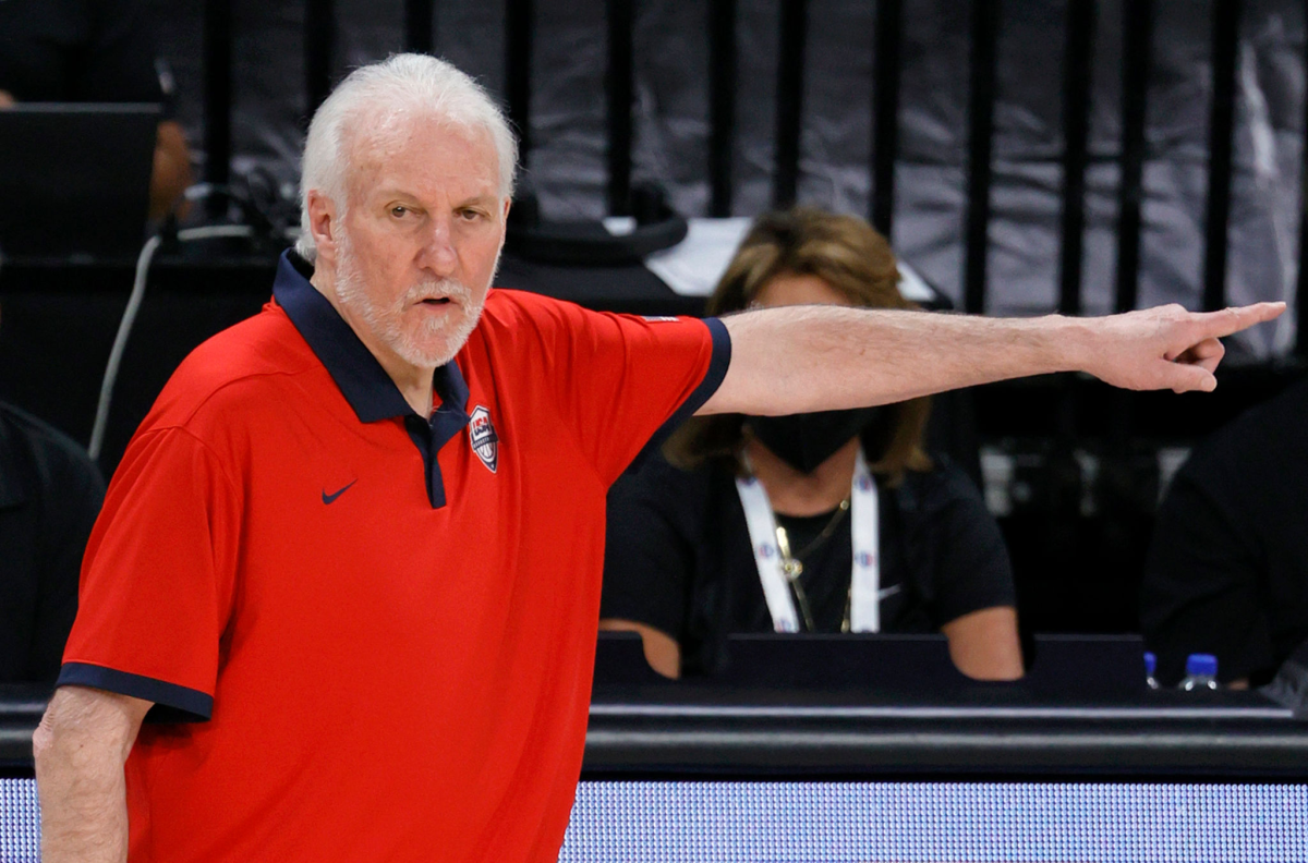 U.S. men's basketball coach Gregg Popovich.