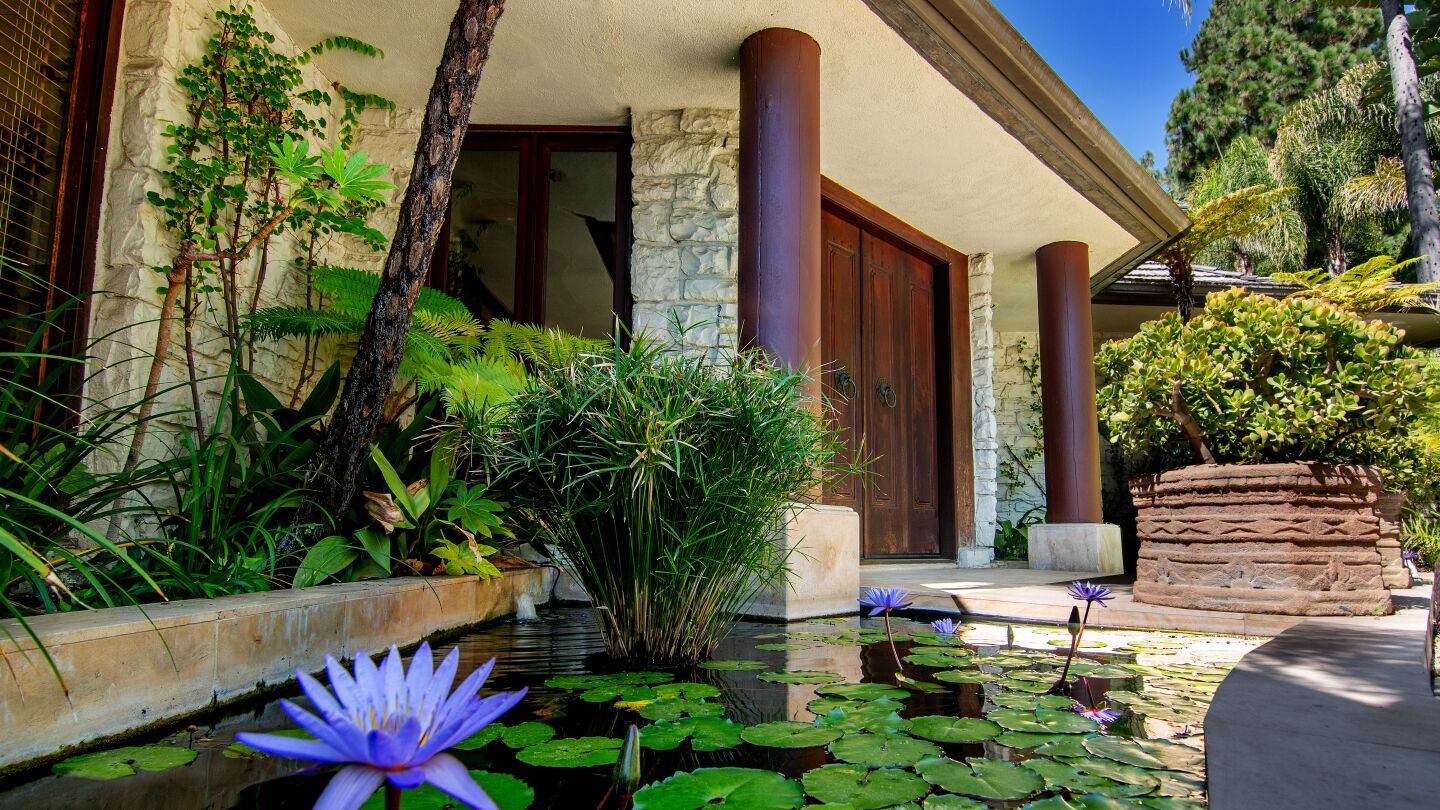 The Balinese-inspired home has a tranquil resort-like vibe.
