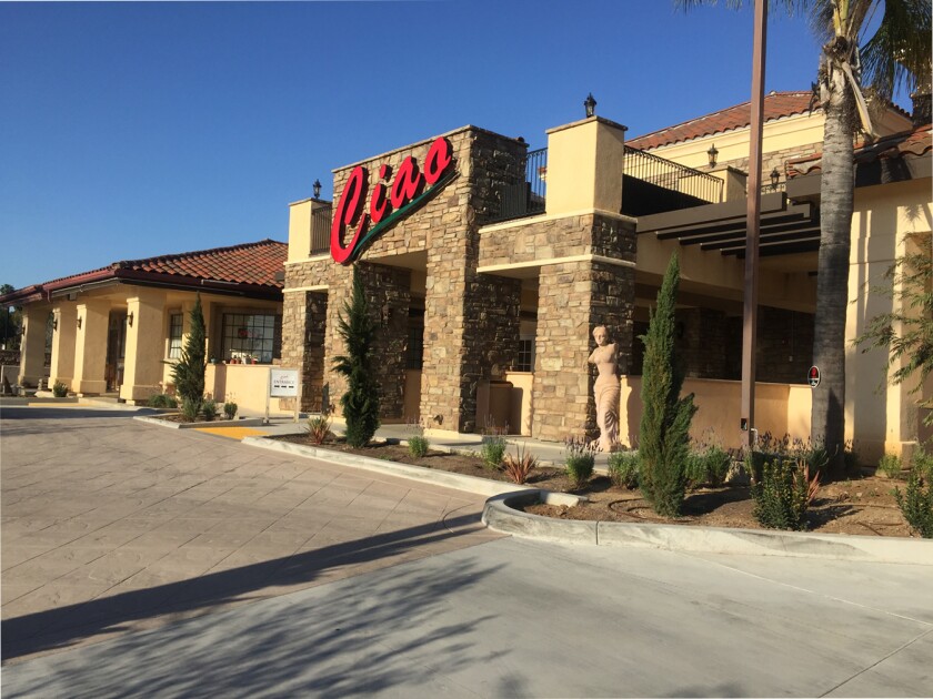 Exterior of Ciao Ristorante Italiano in Vista, which has expanded from 3,000 to 12,000 square feet over the past three years.