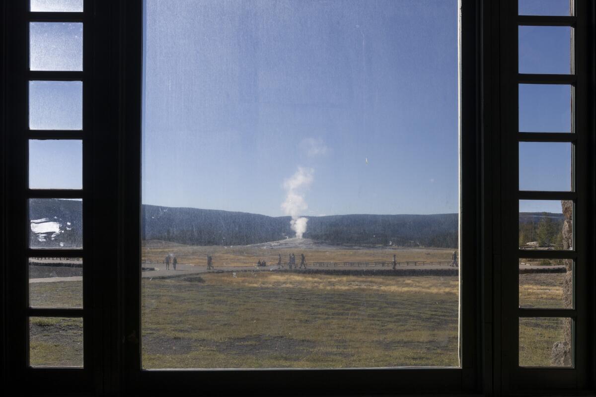 Old Faithful Geyser at Yellowstone National Park in Wyoming