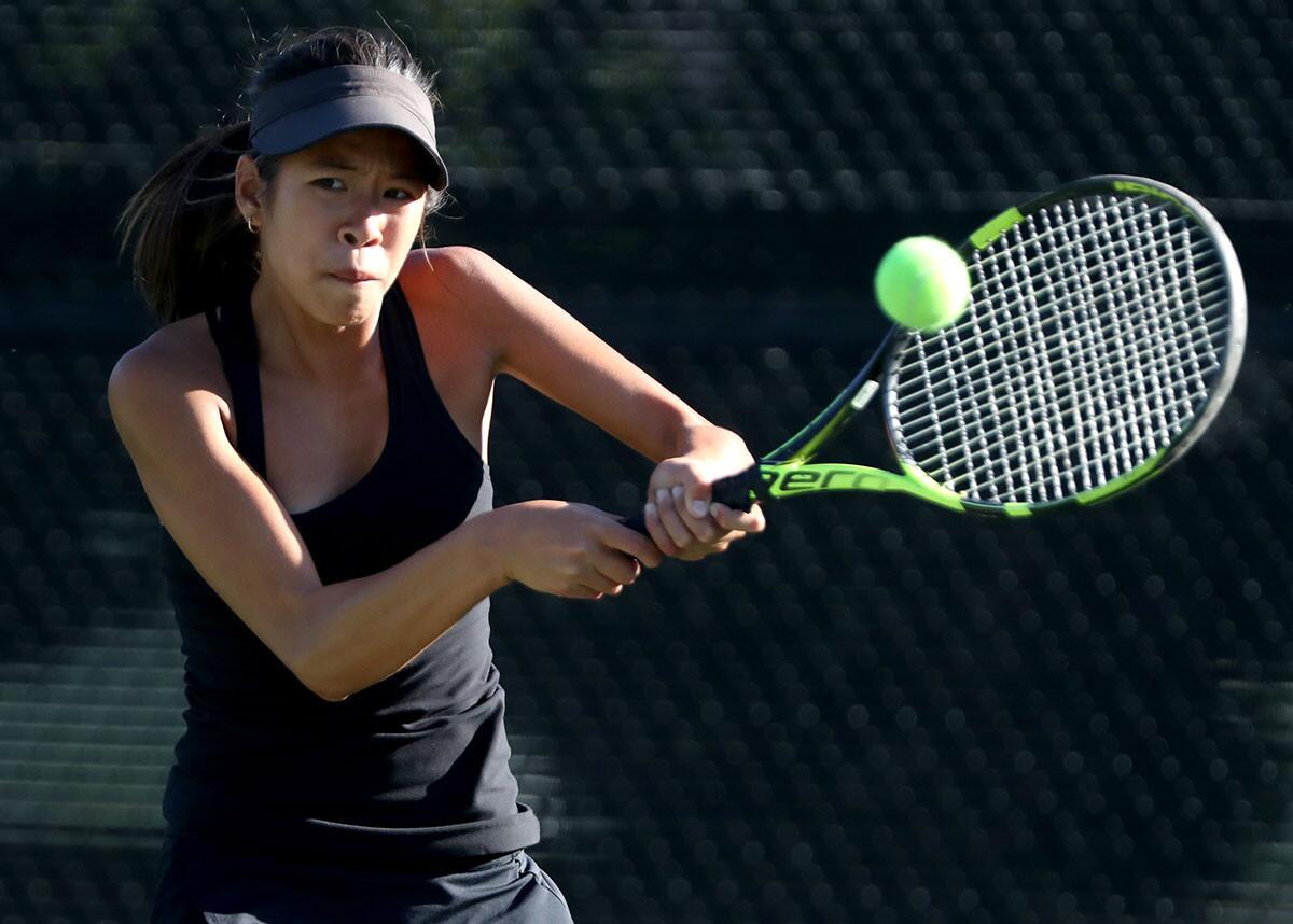 Photo Gallery: Huntington Beach vs. Laguna Beach in girls' tennis