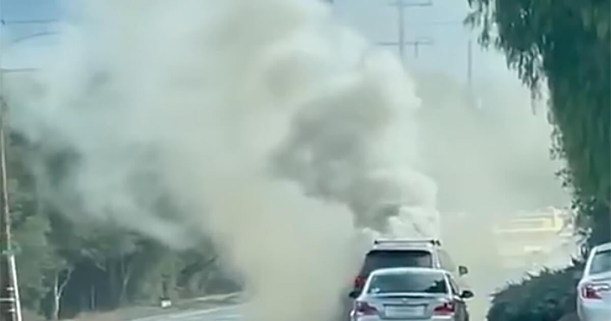 Electric vehicle fire forces evacuations in Ojai