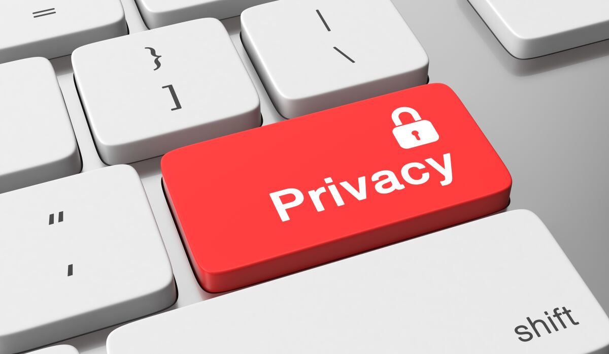 A privacy key on a keyboard