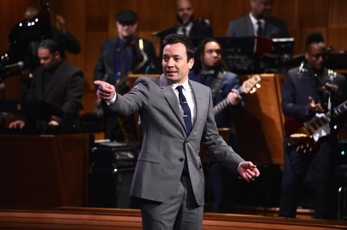 Jimmy Fallon's "Tonight Show" is nominated for the best humor website Webby Award.