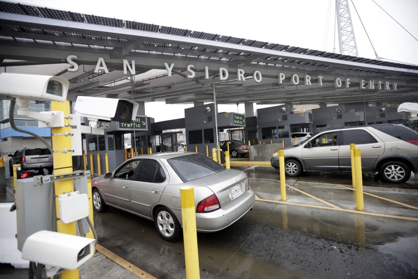 San Diego police are investigating the death of a man in custody at the San Ysidro border crossing.