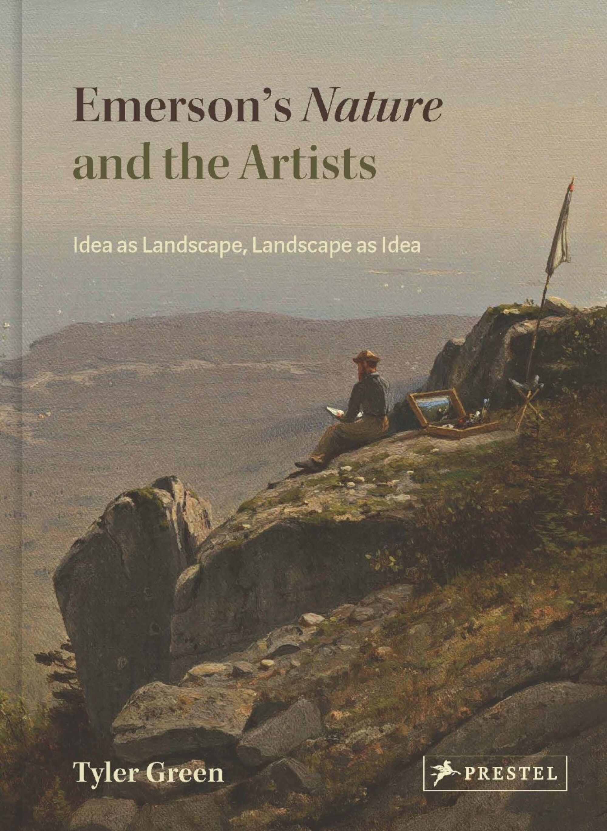 A book cover of a man sitting on a cliff