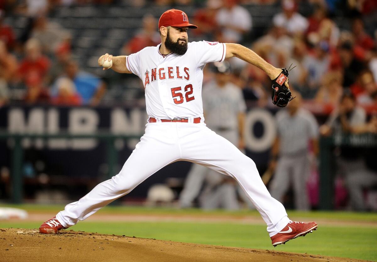 Matt Shoemaker could be back in the Angels lineup when the American League division series begins, despite suffering a left rib cage strain on Sept. 15.