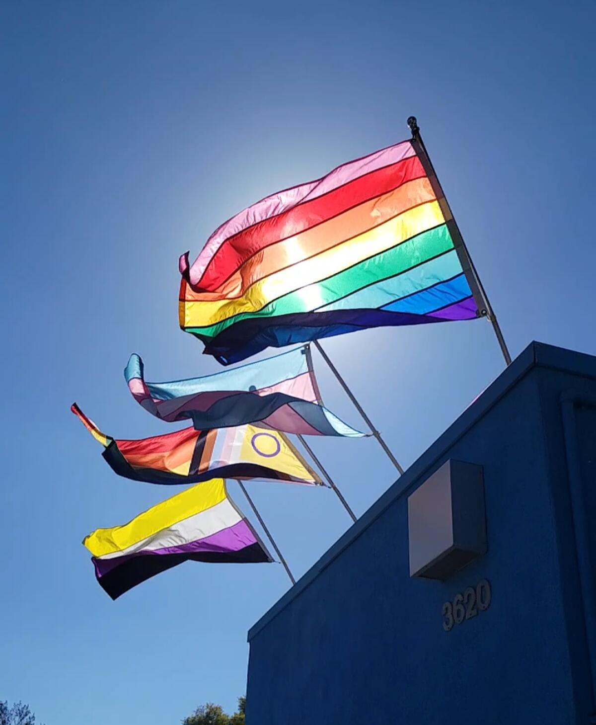 Pride flag in Hillcrest.