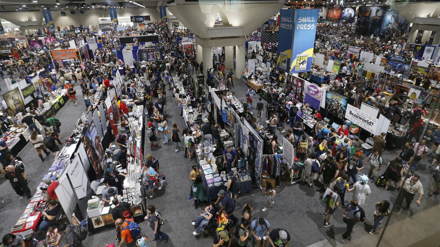 A crowd fills the San Diego Convention Center on Thursday, opening day of Comic-Con International 2017, where more than 100,000 visitors are expected over the four-day event.