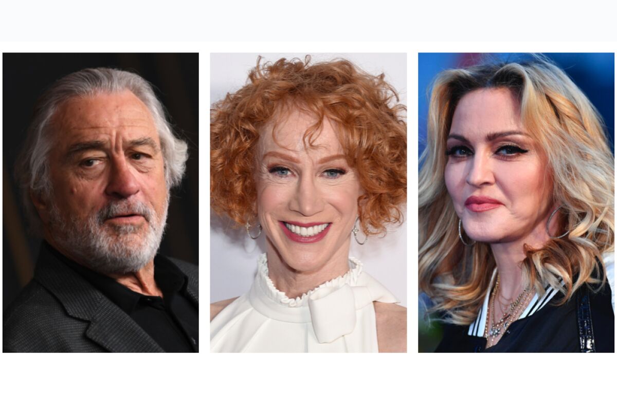 Robert De Niro, Kathy Griffin and Madonna