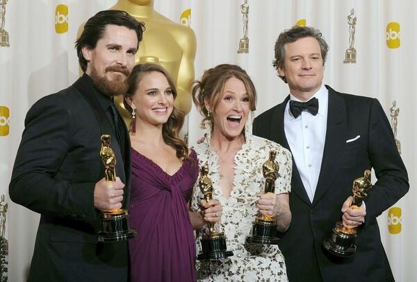 If you picked Christian Bale, left, Natalie Portman, Melissa Leo and Colin Firth on your Oscars ballot, then you had both the joy of seeing your choices prevail on Oscar night and the bitterness of winning very little from your office Oscars pool. This year's Academy Awards brought very few surprises to an awards season that lacked any real tension for weeks. After the myriad precursor ceremonies, from the Golden Globes to the Critics Choice Awards to the DGA Awards, it was apparent that "The King's Speech" was destined to win best picture and the acting trophies were going to those who appeared to pick up every trophy along the way. There may have been some early enthusiasm for "The Social Network," but that quickly died away, leaving a lot of bored awards junkies waiting for Oscar co-hosts James Franco and Anne Hathaway to do something unexpected. And waiting. And waiting. --Patrick Kevin Day