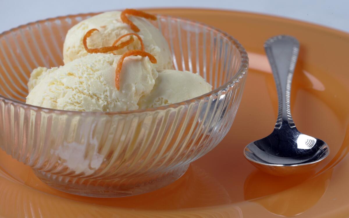Tangerine ice cream