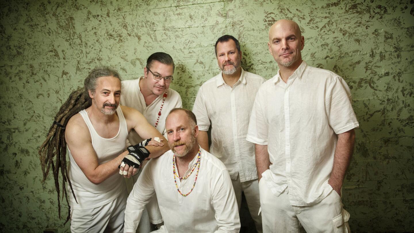 Faith No More in 2015: from left, Mike Bordin, Mike Patton, Roddy Bottum, Billy Gould and Jon Hudson.