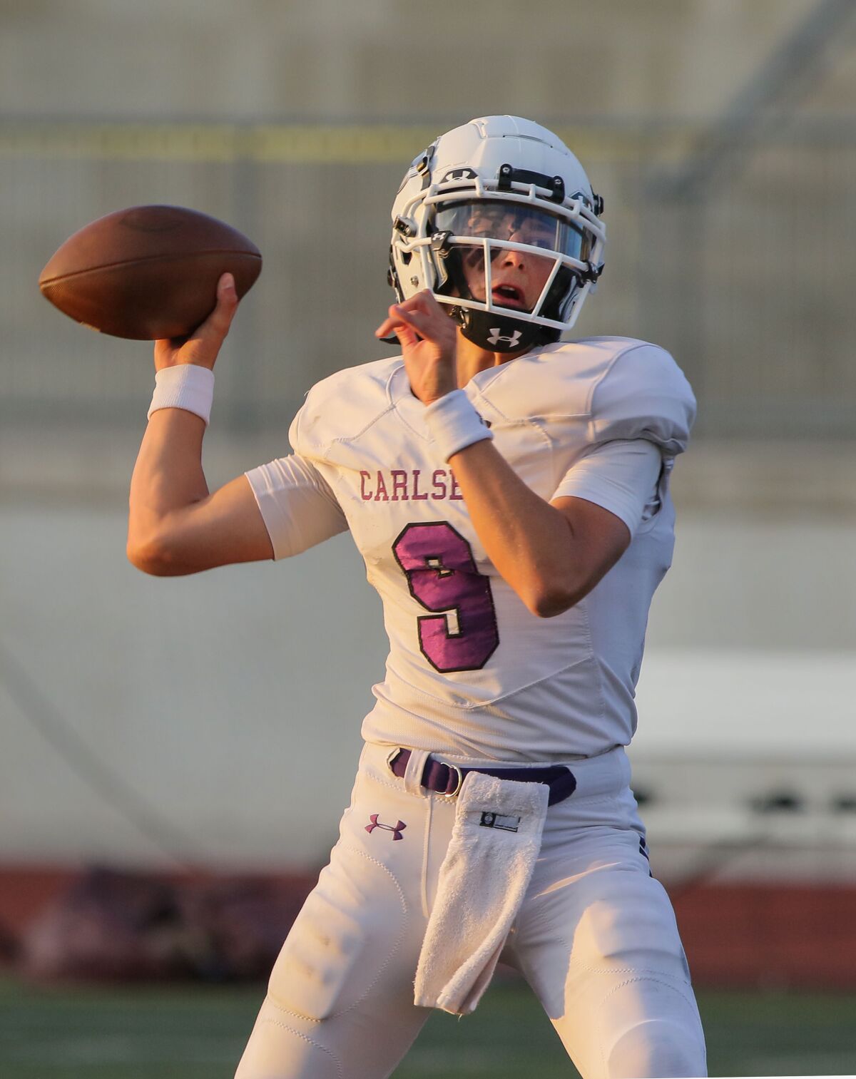 Carlsbad quarterback Julian Sayin is rated a 5-star player as a junior.