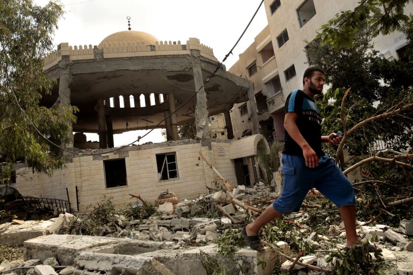 The Al Aqsa Mosque in central Gaza City was destroyed overnight by Israeli forces.