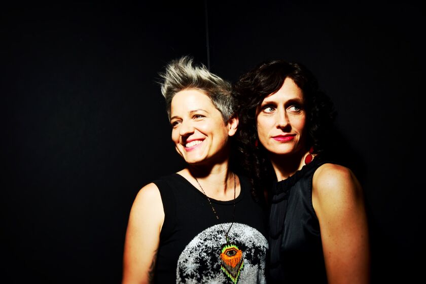 Drummer Allison Miller (left) and violinist Jenny Scheinman are the co-leaders Parlour Game, the audacious new band that has just released its debut album. 