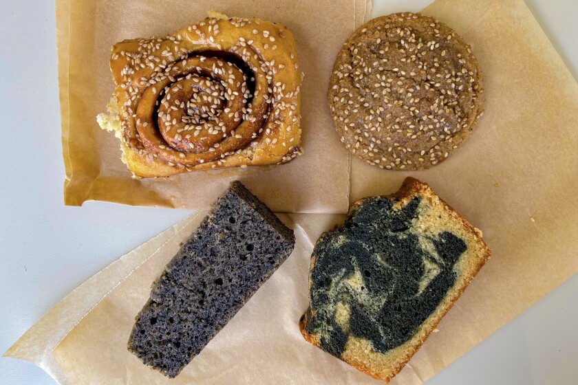 A selection of sweets from Mil Bakery in Koreatown.