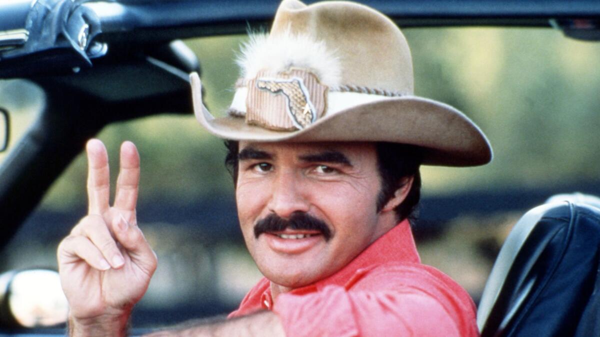 Burt Reynolds as Bo "Bandit" Darville in 1977's "Smokey and the Bandit."