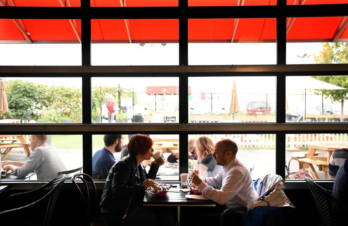 Customers dine at Union Market in Washington D.C.