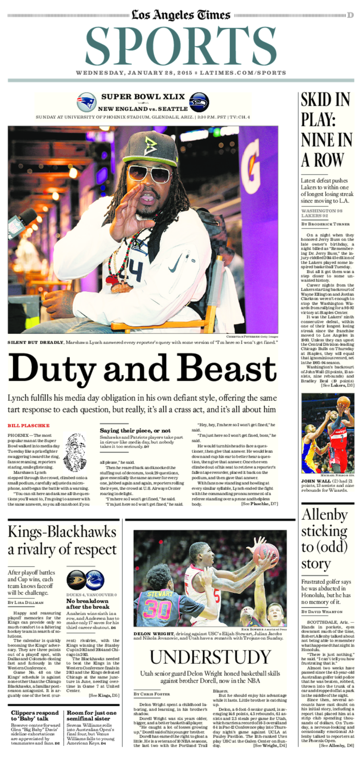 The front page