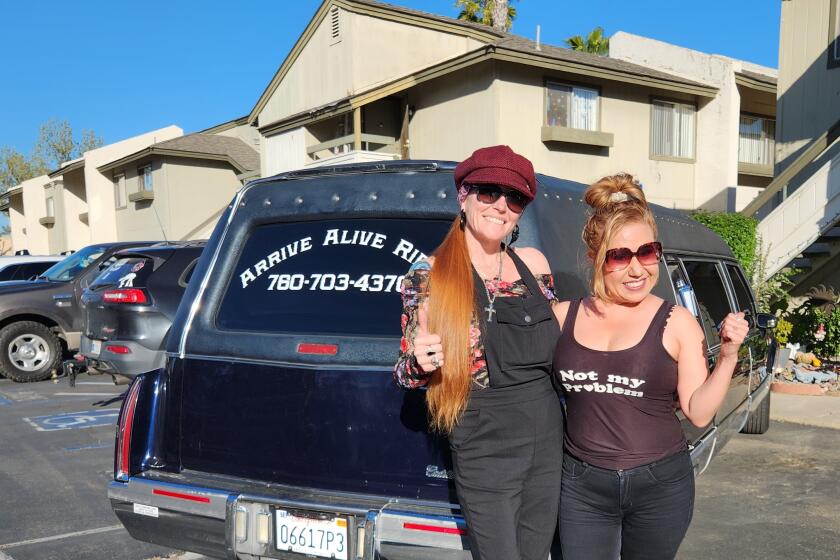 Arrive Alive Rides owner Melissa Maxedon with friend and neighbor Zoraima Degenhart.