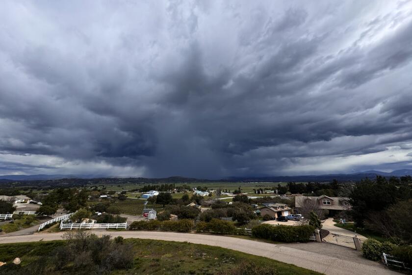 Steve Sampson took this photo of the March 18 storm approaching the Ramona Grasslands.
