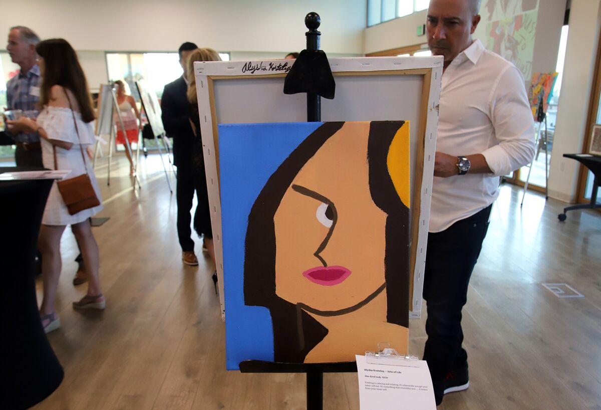 "One-eyed Lady" by Alysha Kostelny is on display at the Art of Epilepsy.